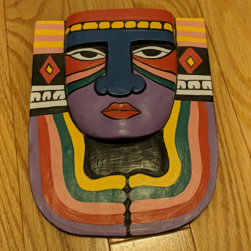 Colourful Bali Wood Mask